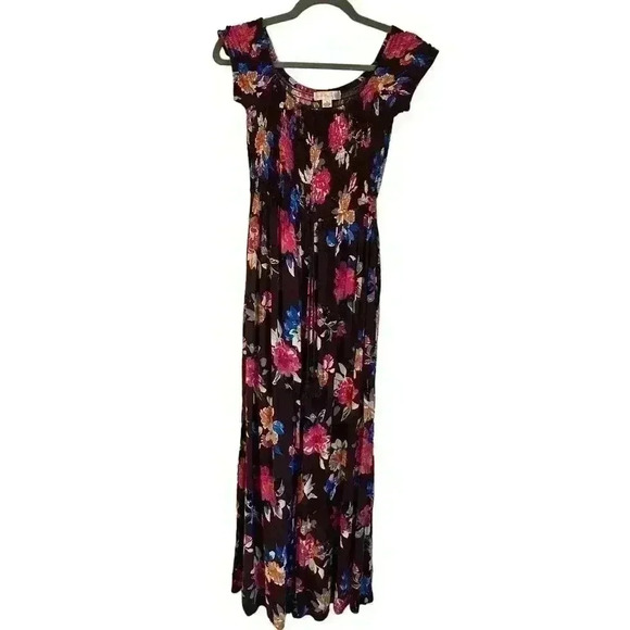 Band of Gypsies Jumpsuit Purple Boho Floral Size M - Picture 1 of 8